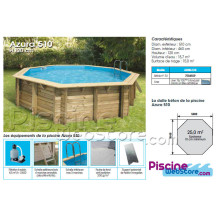 Piscine bois Ubbink Ocea 5,10 x h1,20m