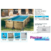 Piscine bois Ubbink Azura 5,05 x 3,50m