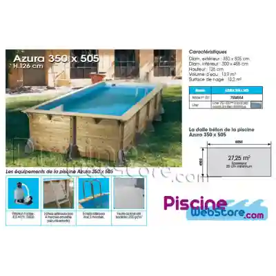 Piscine bois Ubbink Azura 5,05 x 3,50m