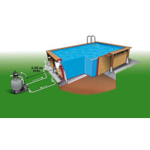 Piscine bois Ubbink Azura 5,05 x 3,50m