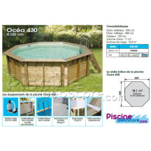 Piscine bois Ubbink Ocea 4,30 x h1,20m