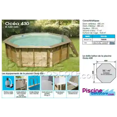 Piscine bois Ubbink Ocea 4,30 x h1,20m