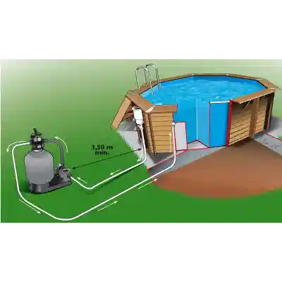 Piscine bois Ubbink Ocea 5,80 x h1,30m