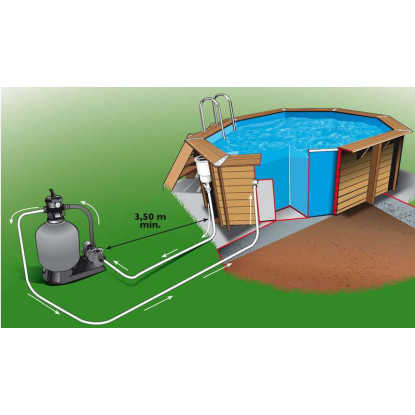 Piscine bois Ubbink Ocea 5,80 x h1,30m