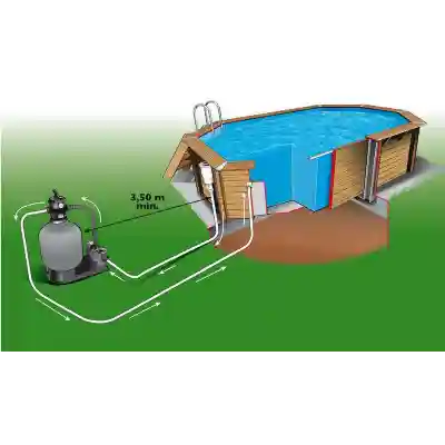 Piscine bois Ubbink Ocea 6,10 x 4 x h1,30m