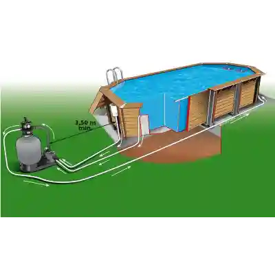 Piscine bois Ubbink Ocea 8,60 x 4,70 x h1,30m