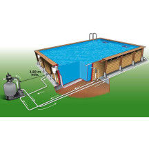 Piscine bois Ubbink Linea 8,00 x 5,00 x h1,40m