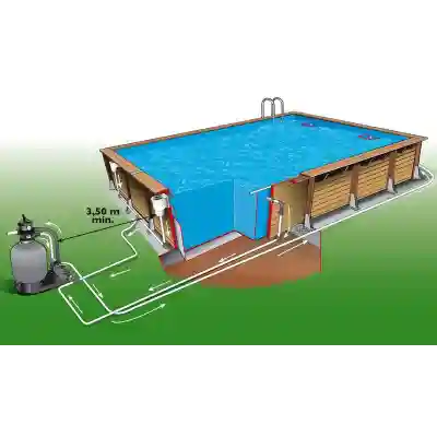 Piscine bois Ubbink Linea 8,00 x 5,00 x h1,40m