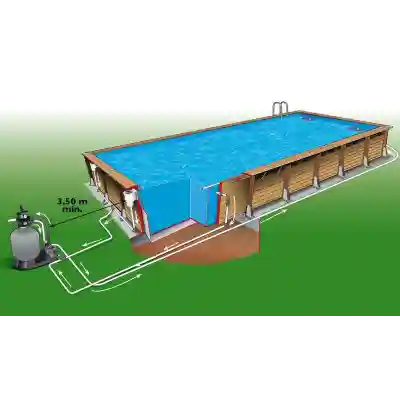 Piscine bois Ubbink Linea 11,00 x 5,00 x h1,40m