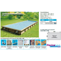 Piscine bois Ubbink Linea 11,00 x 5,00 x h1,40m