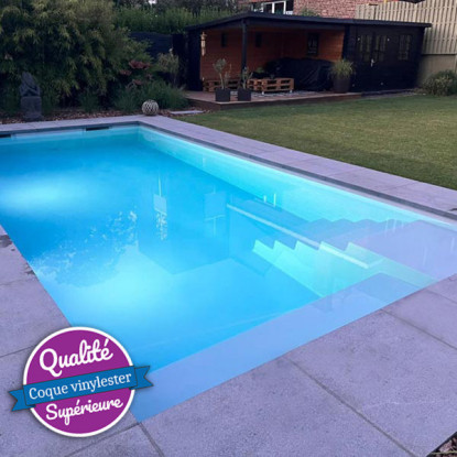 Piscine coque vinylester 7 x 3,60 m Pietra by Belora