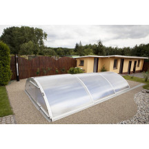 Abri de piscine télescopique bas Tenor 6,42 x 3,94 x h1,37m