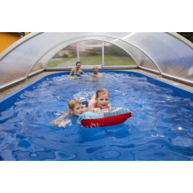 Abri de piscine télescopique bas Tenor 6,42 x 3,94 x h1,37m