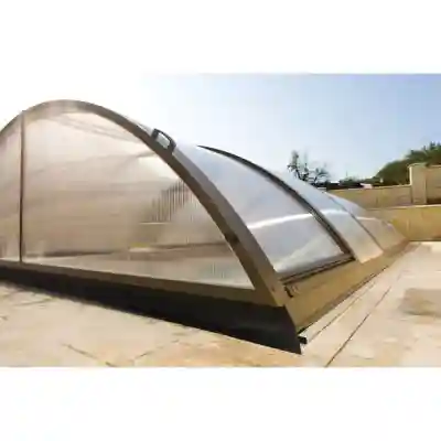 Abri de piscine télescopique bas Tenor 6,42 x 3,32 x h1,15m