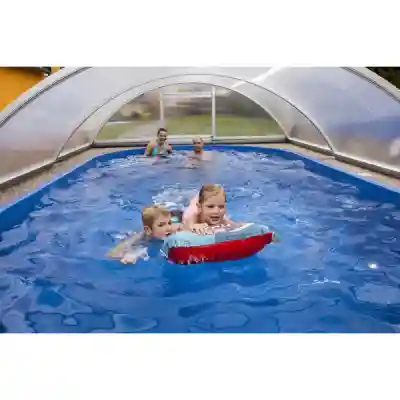 Abri de piscine télescopique bas Tenor 6,42 x 3,94 x h1,37m