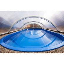 Abri de piscine télescopique bas Tenor 6,42 x 3,94 x h1,37m