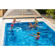 Abri de piscine télescopique bas Tenor 8,54 x 3,80 x h1,37m