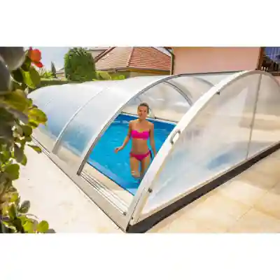 Abri de piscine télescopique bas Tenor 8,54 x 3,80 x h1,37m