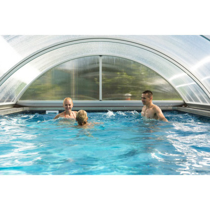 Abri de piscine télescopique bas Tenor 8,54 x 3,94 x h1,43m