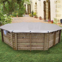 Couverture à barres Easy Wood Albigès pour piscine bois hors sol