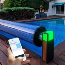 Volet de piscine hors-sol Open D.Sign Abriblue - Couverture connectée