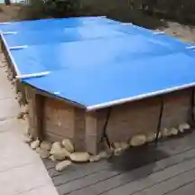 Bâche à barres Wood Securit Plus pour piscine bois