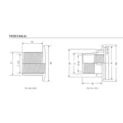 Prise balai liner Hayward - Cofies 3331DGR/3330/3331/3333