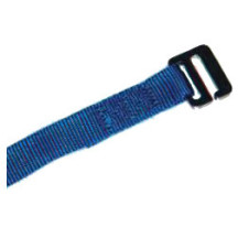 Sangle de tension avec passant inox S côté enroulement coloris bleu