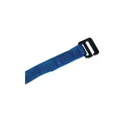 Sangle de tension avec passant inox S côté enroulement coloris bleu