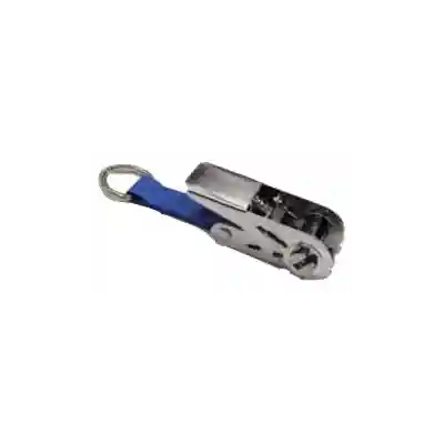 Cliquet inox avec demi lune coloris bleu