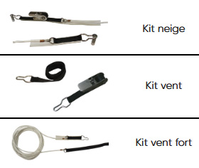 Options de la couverture à barres CovBar Essentiel Hors Sol