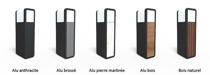 Habillage au choix des pieds supports du volet de piscine Open DSign