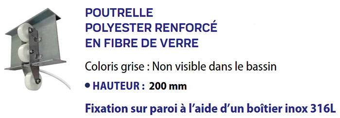 Poutrelle de maintien des caillebotis immergés Roussillon