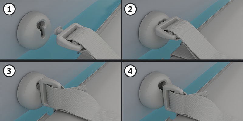 Verrouillage Justlock sur volets de piscine Abriblue