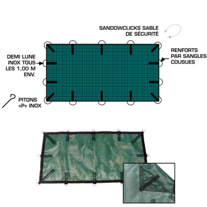 Bâche hiver de sécurité filet Menuires Safe