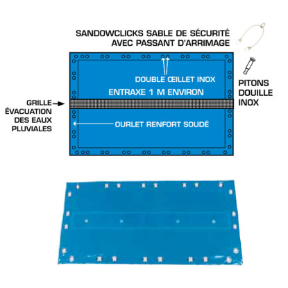 Bâche hiver de sécurité Delos Safe pour piscine