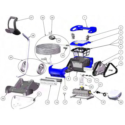 Pièces détachées robot piscine Zodiac CyclonX RC4400