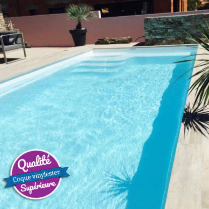Piscine coque vinylester 7 x 3,50 m Zenao by Belora