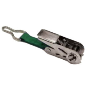 Cliquet inox avec anneau D (vert)