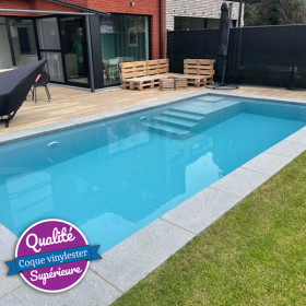 Piscine coque vinylester 8 x 3,80 x h1,50 m Divana by Belora