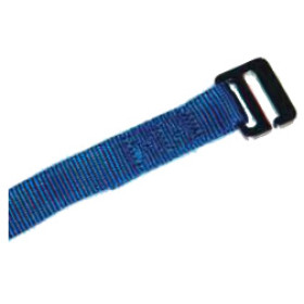 Sangle de tension avec passant inox S côté enrouleur (bleu)