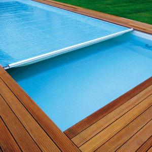 Couverture de piscine Walulock Under - Coloris Bleu azur - Rails IN