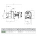 Dimensions du surpresseur multicellulaire Saci Poolmatic