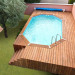 Piscine bois octogonale allongée Ubbink Caraïbes 4,85 x 3,55 x h1,20 m