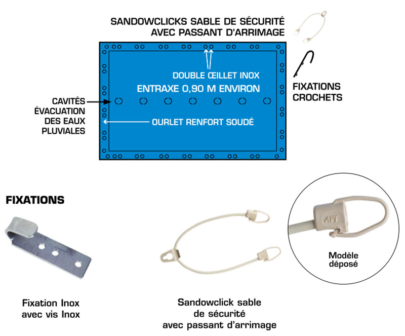 Bâche hiver de sécurité Hors Sol Safe