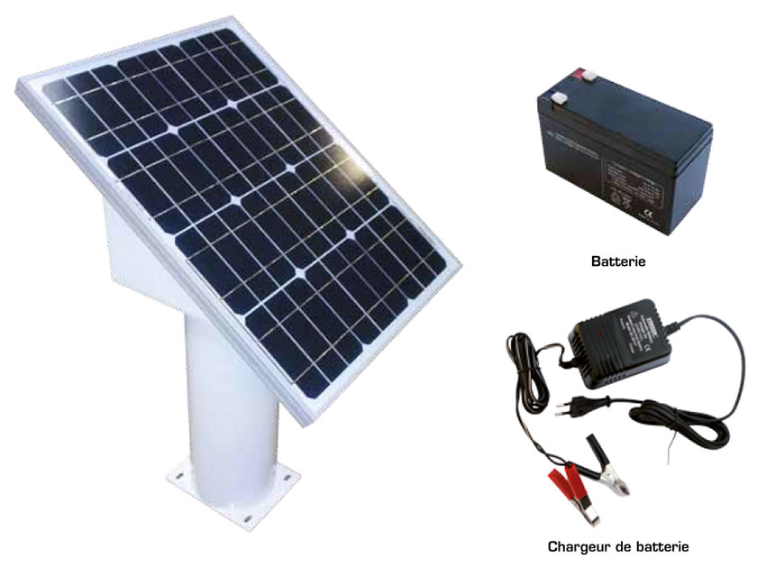 Borne solaire avec batterie