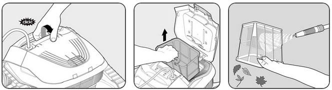 Bac filtrant et entretien du Dolphin E10