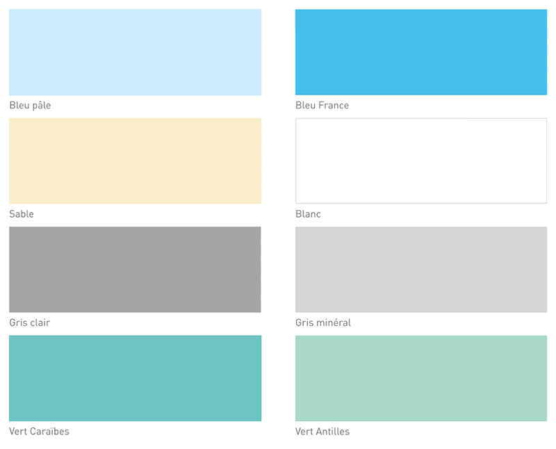 Liner piscine 75/100 de coloris uni