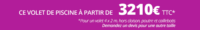 Tarif volet de piscine manuel