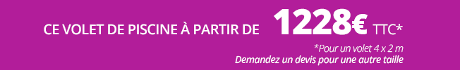 Tarif volet de piscine manuel
